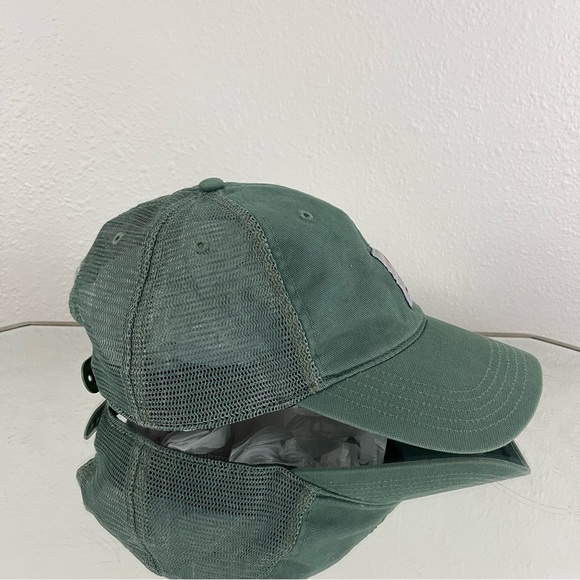 CARHARTT Vintage Unisex Leaf Green Trucker Canvas Mesh Back Buffalo Baseball Cap - Picture 2 of 10